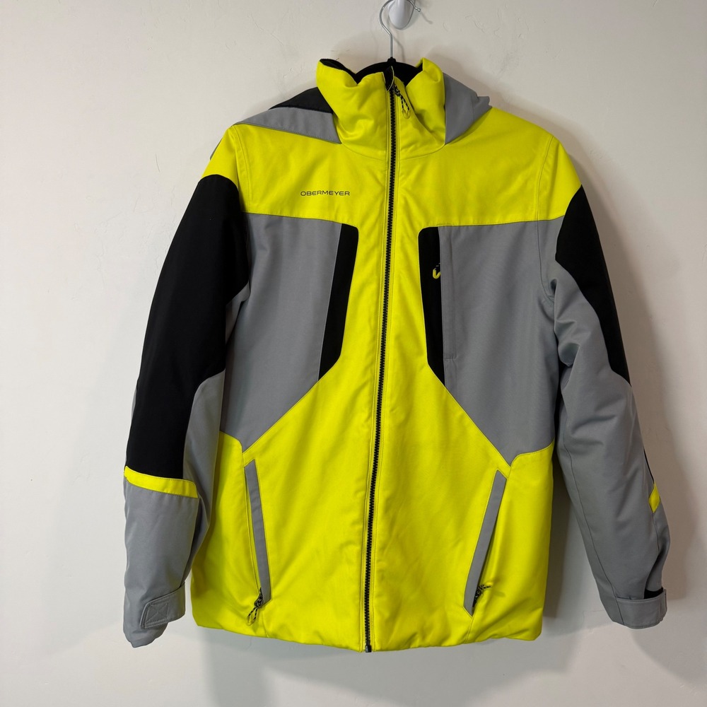 Obermeyer Kids Ski Jacket XL 18 Yellow Ski Insulated Winter Coat 41080